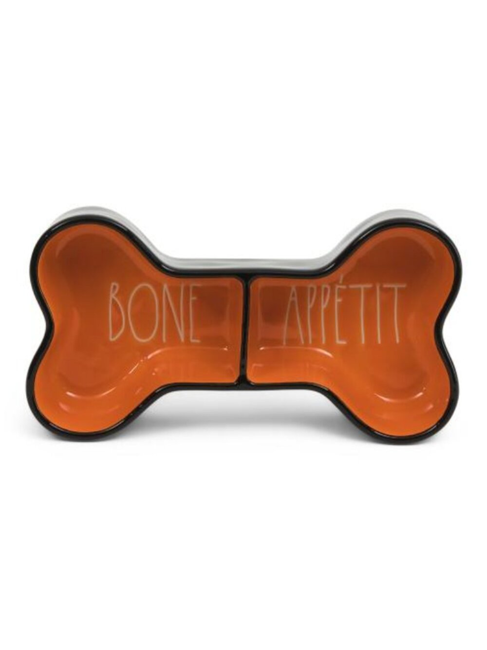 Rae Dunn Bone‎ Appetit Double Pet Bowl Dog Dish NWT